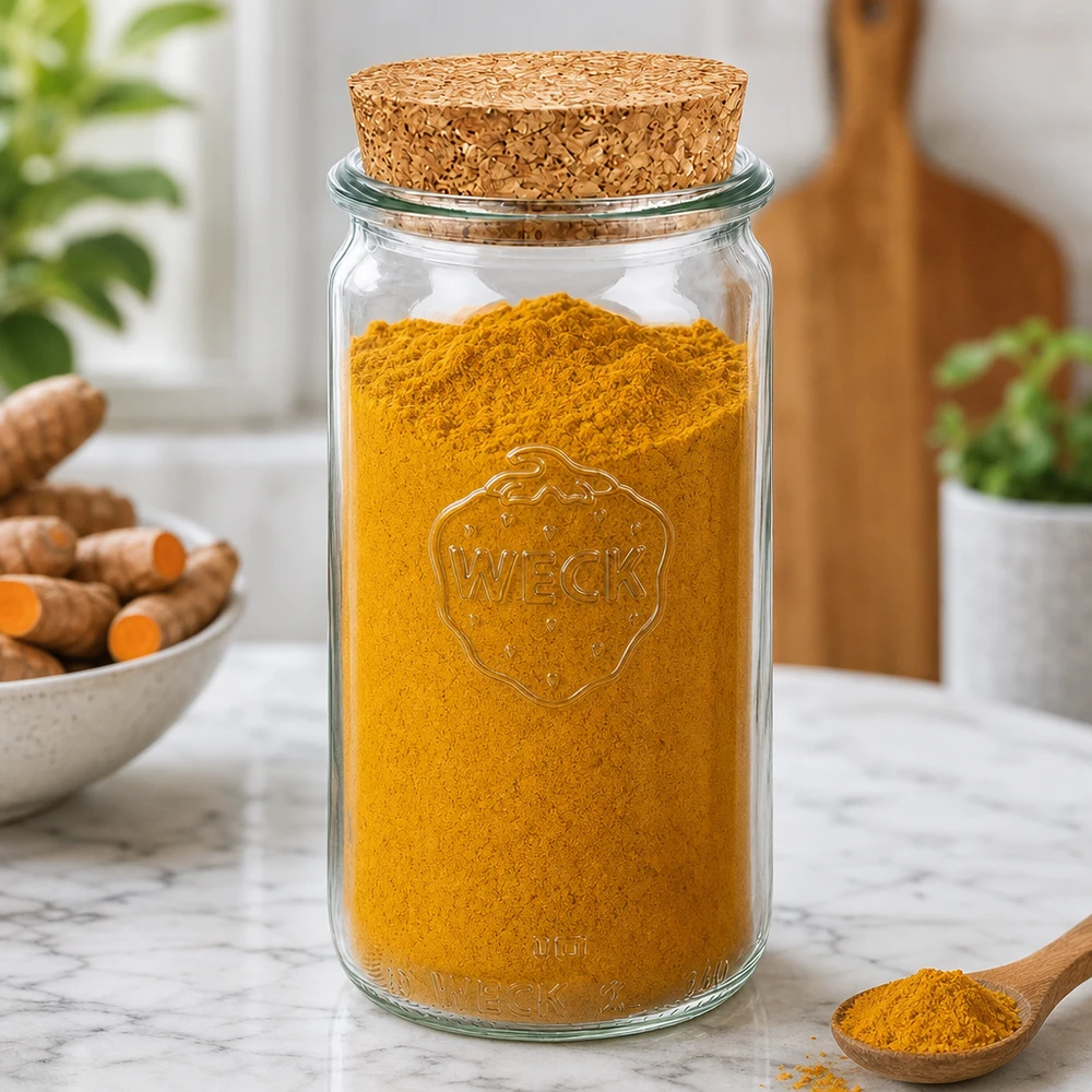 Sélection de bocaux en verre adaptée à les condiments et préparations aromatiques