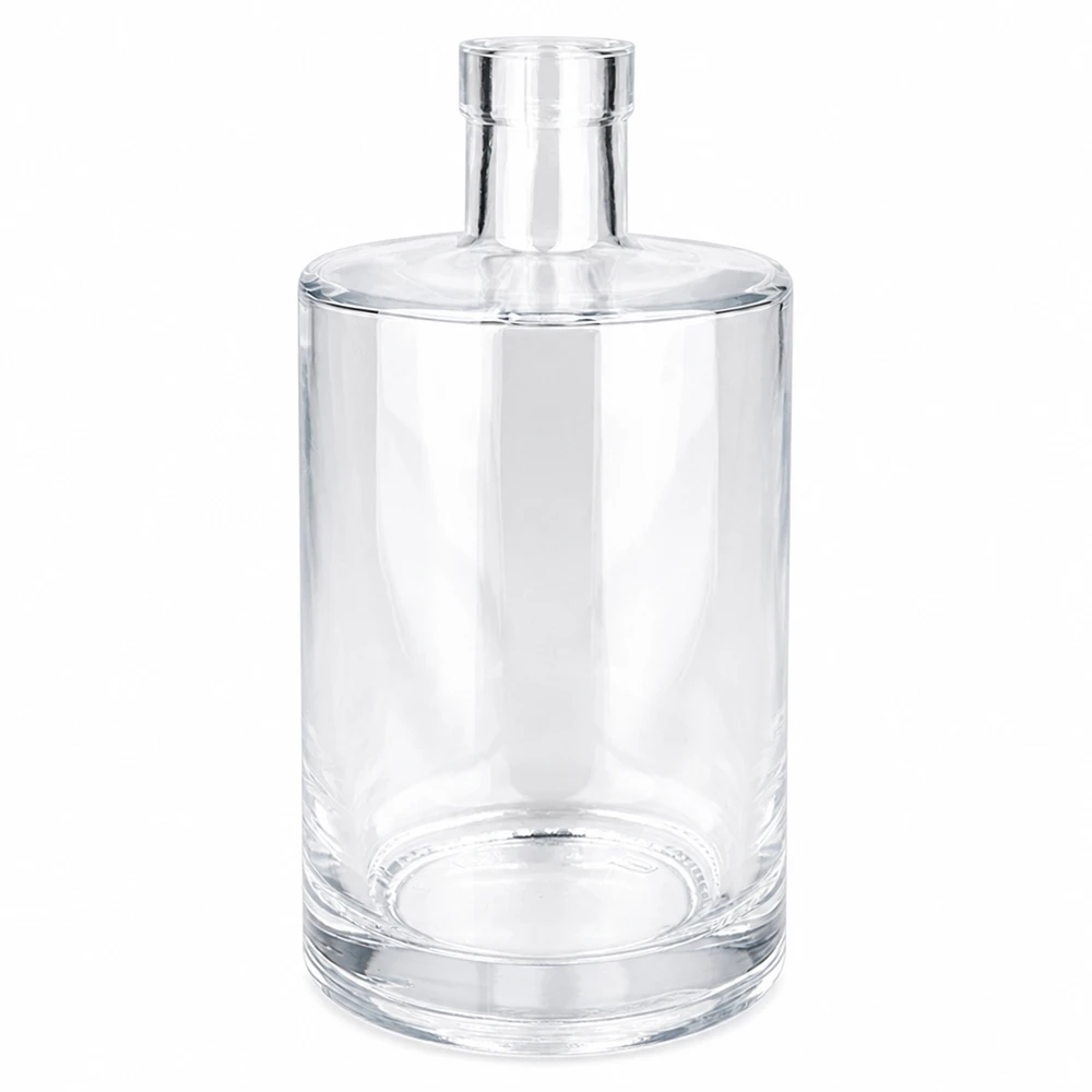 Bouteille en verre 700 ml « Marie » sans bouchon UNiTWIST® Bouteille vide en verre Marie 700ml sans bouchon UNiTWIST transparent avec corps cylindrique et col court