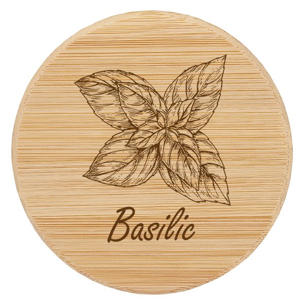 Couvercle en bois « Basilic » pour WECK RR60