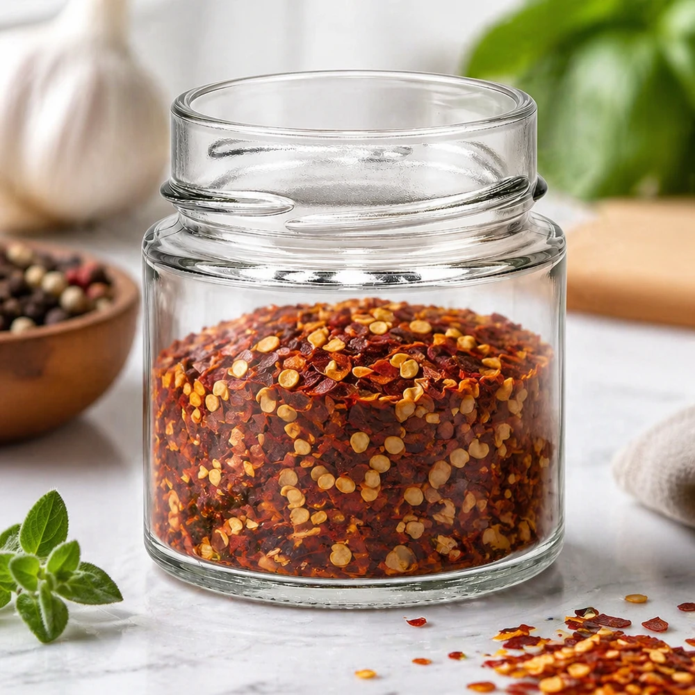 UNiTWIST Runda135 Bocal rond 135ml rempli de mélange d'épices au chili TO58deep Couvercle Conservation des épices Cuisine