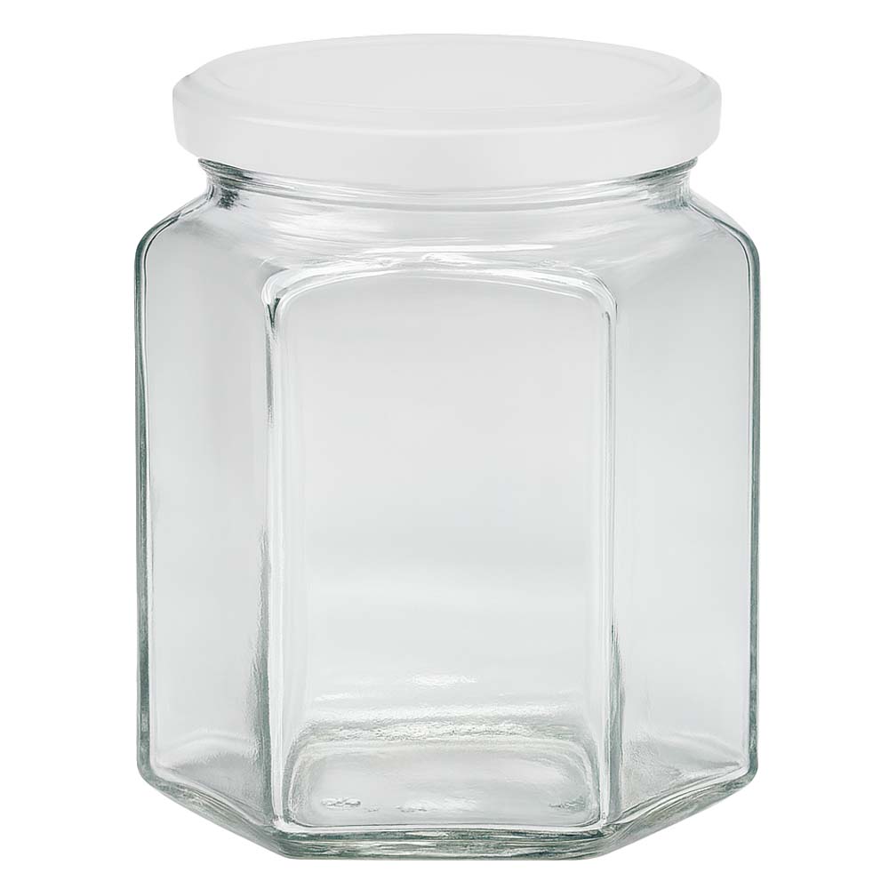 Pot à miel 400 g avec couvercle blanc BasicSeal UNiTWIST