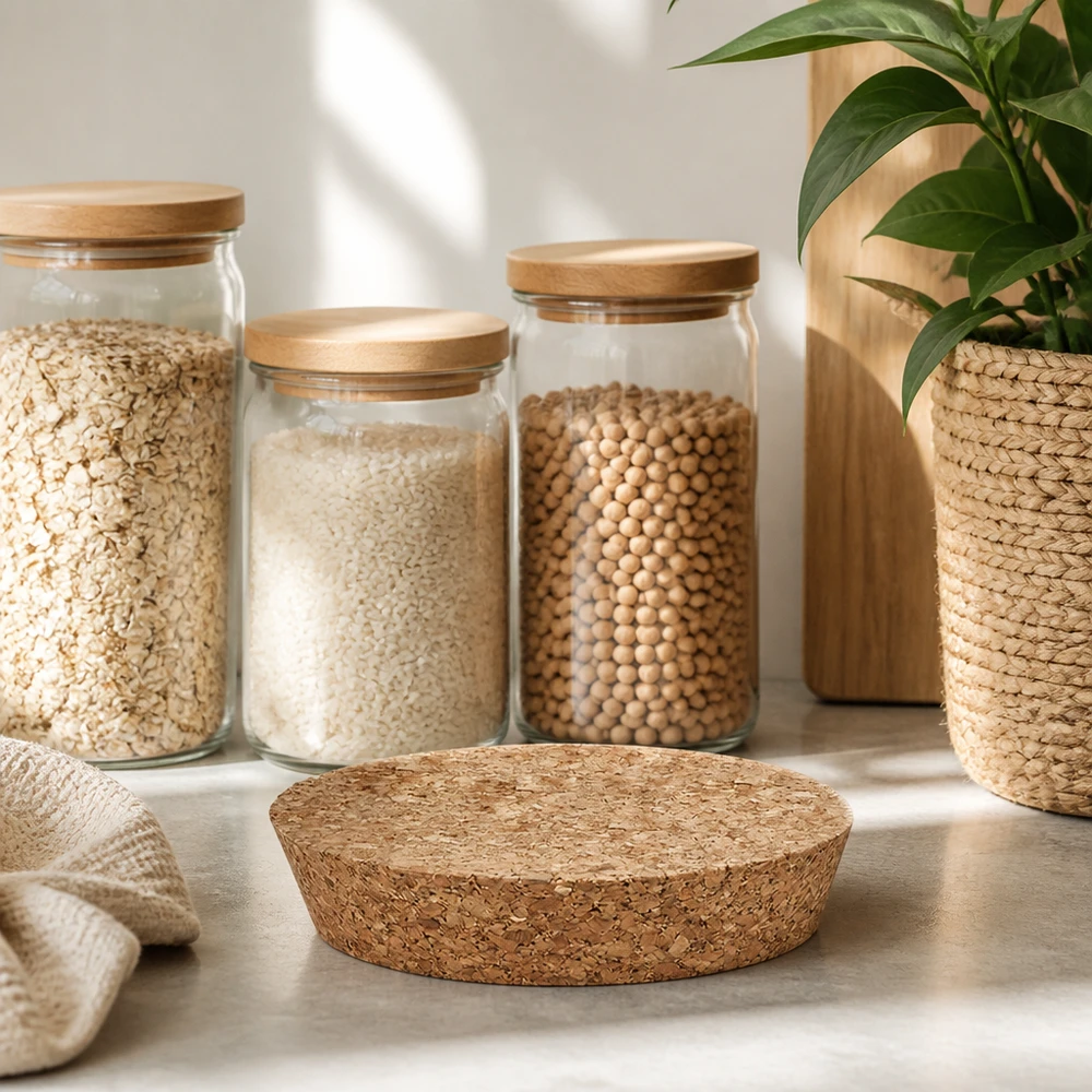 Bouchon naturel pour WECK RR100 (ø97/90, hauteur 20mm) WECK Korken RR100 Küchenambiente natürliche Aufbewahrung Getreide Hülsenfrüchte Vorratsdosen nachhaltig 94mm
