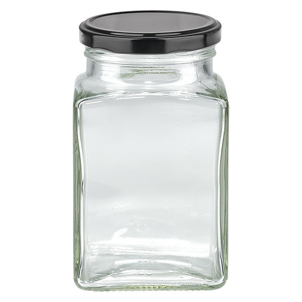 260ml Tetraglas avec couvercle BasicSeal noir UNiTWIST