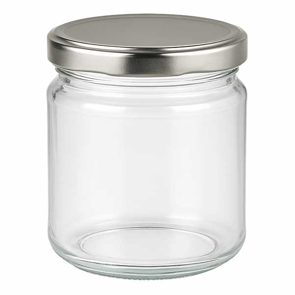 212ml pot rond avec couvercle BasicSeal argenté UN.