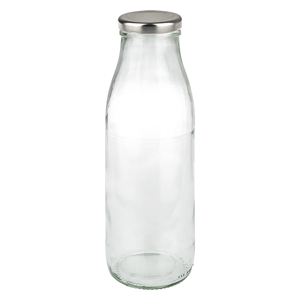 500ml Bouteille avec couvercle BasicSeal argent UNiTWIST