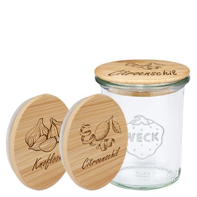 Bocaux Weck avec couvercle imprimé pour herbes aromatiques