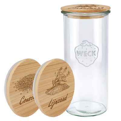 Bocaux Weck avec couvercle imprimé pour les réserves